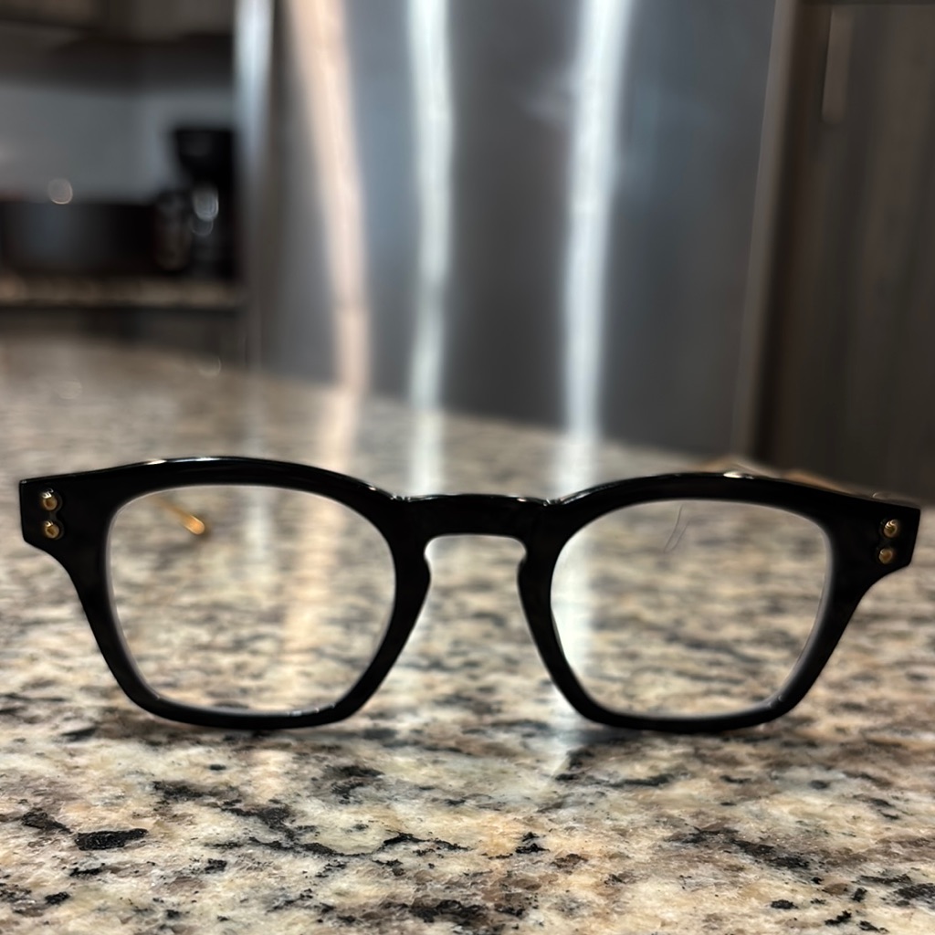 Akoni Black And White Gold Eyeglasses